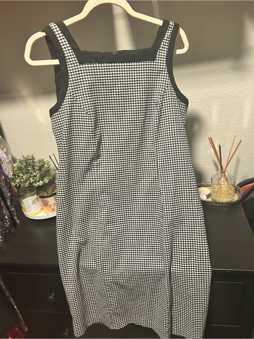 Byer California Black & White Gingham Midi Dress